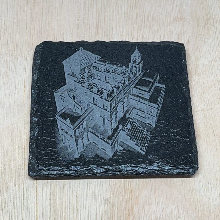 Natural slate coaster